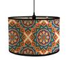Vintage European Lampshade Home Mandala Folk House Hanging Chandelier Lampshade Green Plant Floral Pattern Bamboo Light Cover