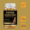 Vegetarian Ginseng Root Extract Capsules, Ginkgo Biloba 60mg, for Boosting Energy and Concentration, Suitable for Both Men and Women.