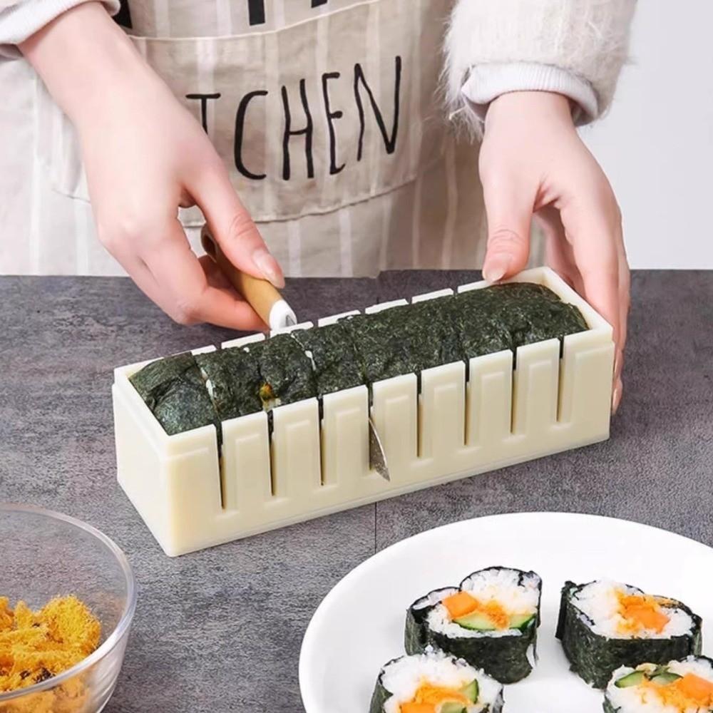 Round Square Heart Sushi Maker Kit Plastic Cake Roll Mold Sushi Making Tools  Kitchen Accessories