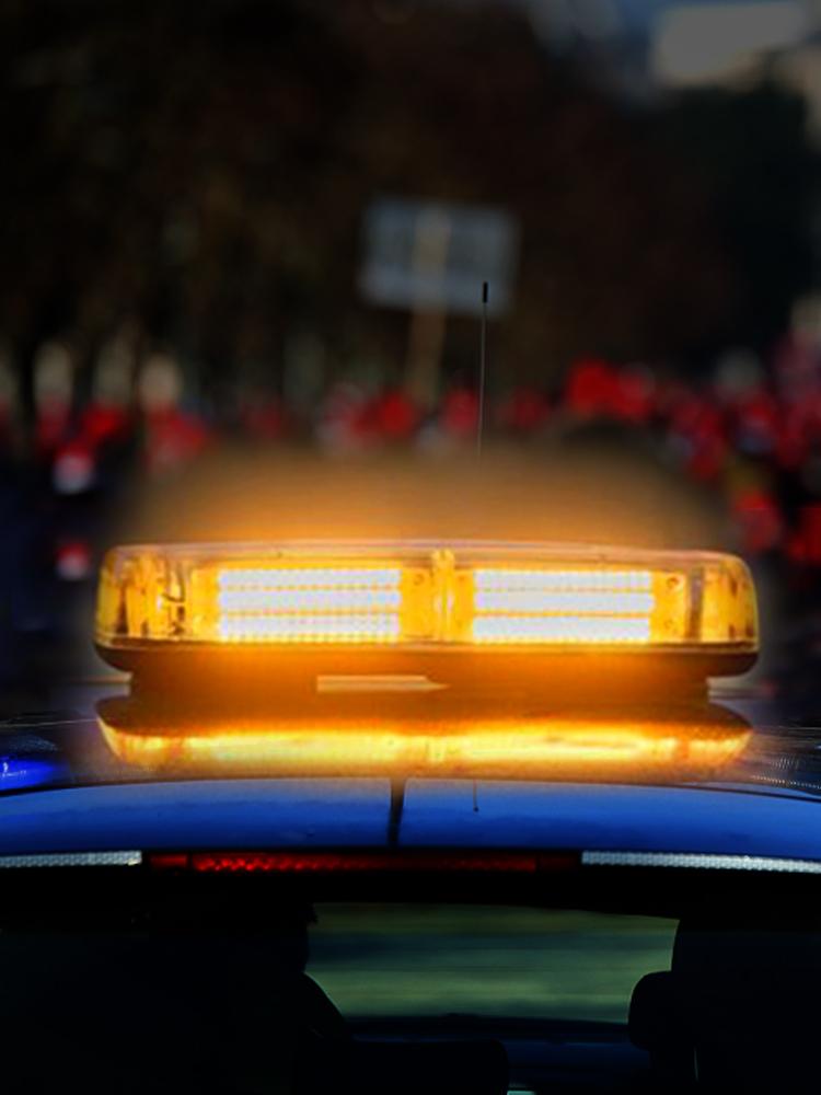 Police Flasher Vehicle Roof Flashing Beacon Emergency Signal Lamp Yellow LED COB Ceiling Lamp Car Strobe Warning Light