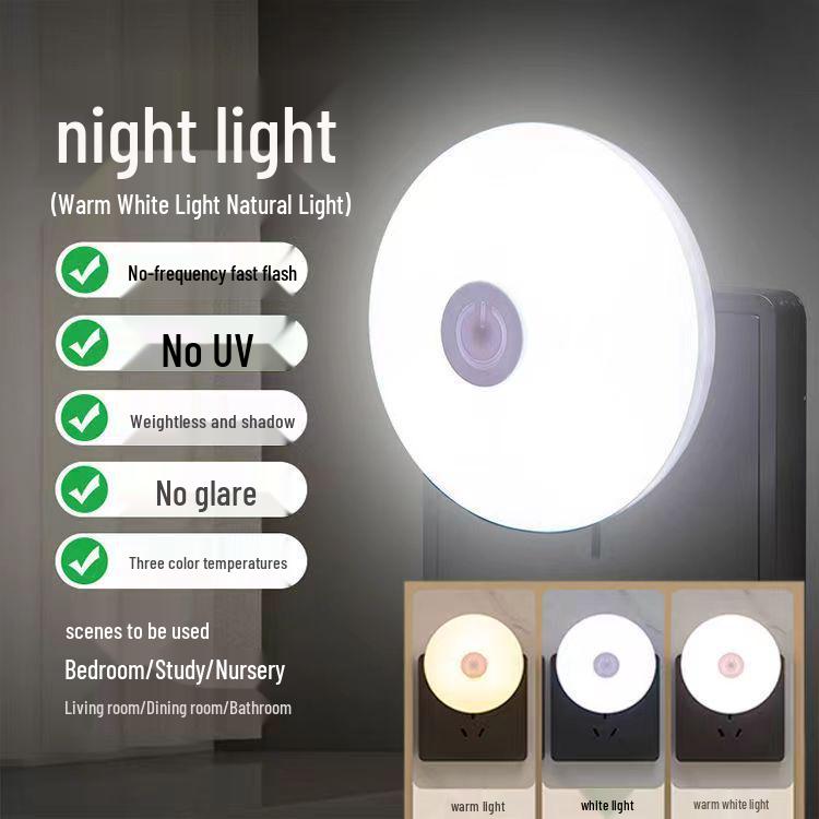 LED Night Light Plug-in: Eye-Friendly, Energy-Saving Lamp for Bedroom, Nursery, or Staircase