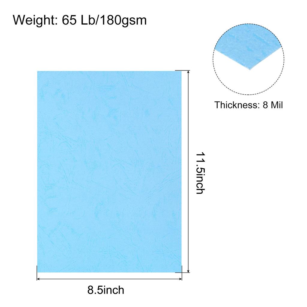 50/100pcs A4 Presentation Binding Covers Letter Size Leather Textured Grain Paper Un-Punched for Business Reports 8-1/2 x 11.5"