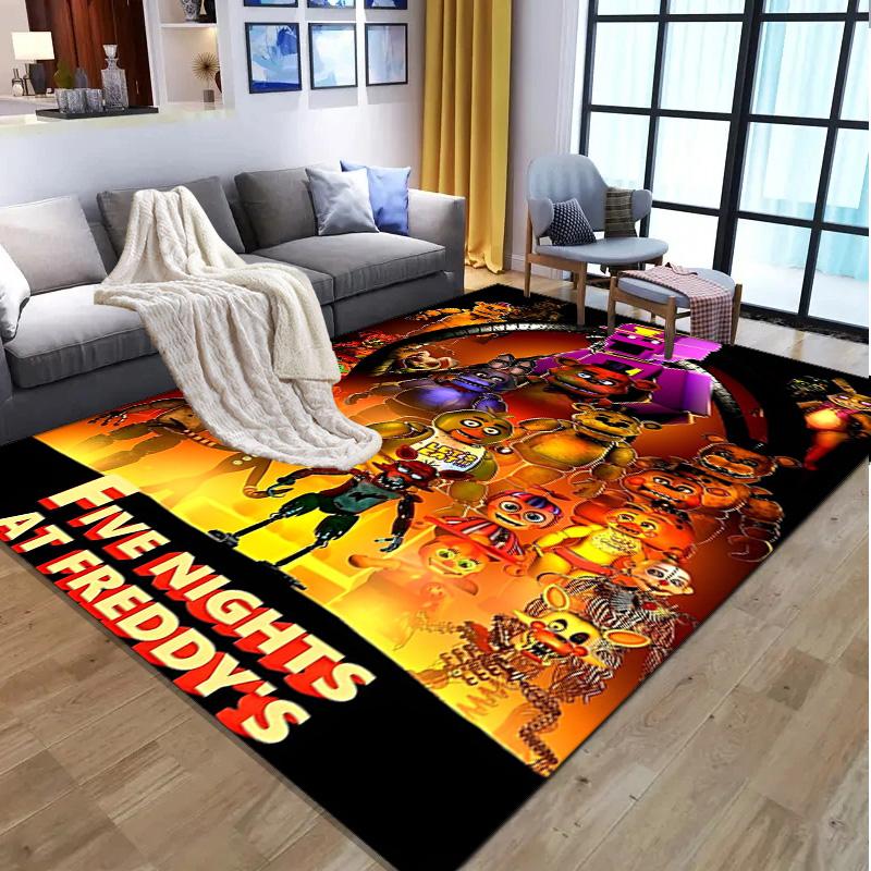 Five Nights at Freddy's Pattern Rug, Indoor/Outdoor Mat, for Picnic, Gameroom, Bedroom, Office, Living Room, Home Decor Carpet, Birthday Gift