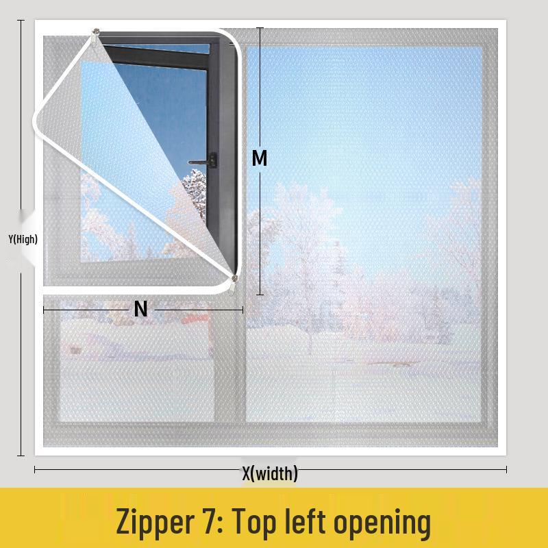 Windproof Winter Window Insulation Film: Cold Protection, Anti-Freeze Plastic Curtain for Balcony