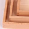 Set di Vassoio Educativo in Legno di Faggio Montessori: Vassoi Operativi e di Contenimento in Legno a Tre Pezzi per la Prima Educazione.