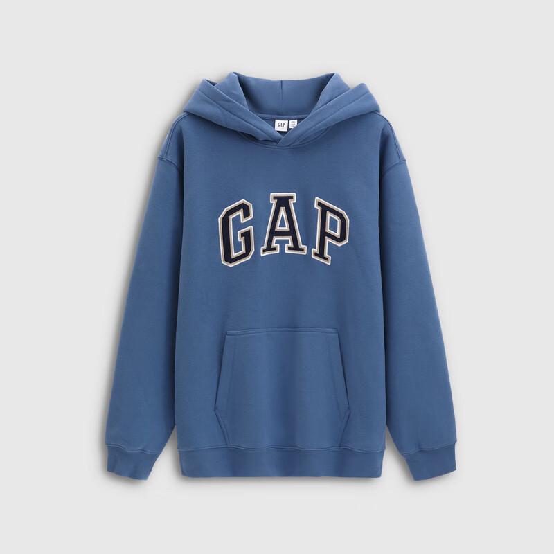 GAP Unisex Embroidered Logo Fleece Hoodie