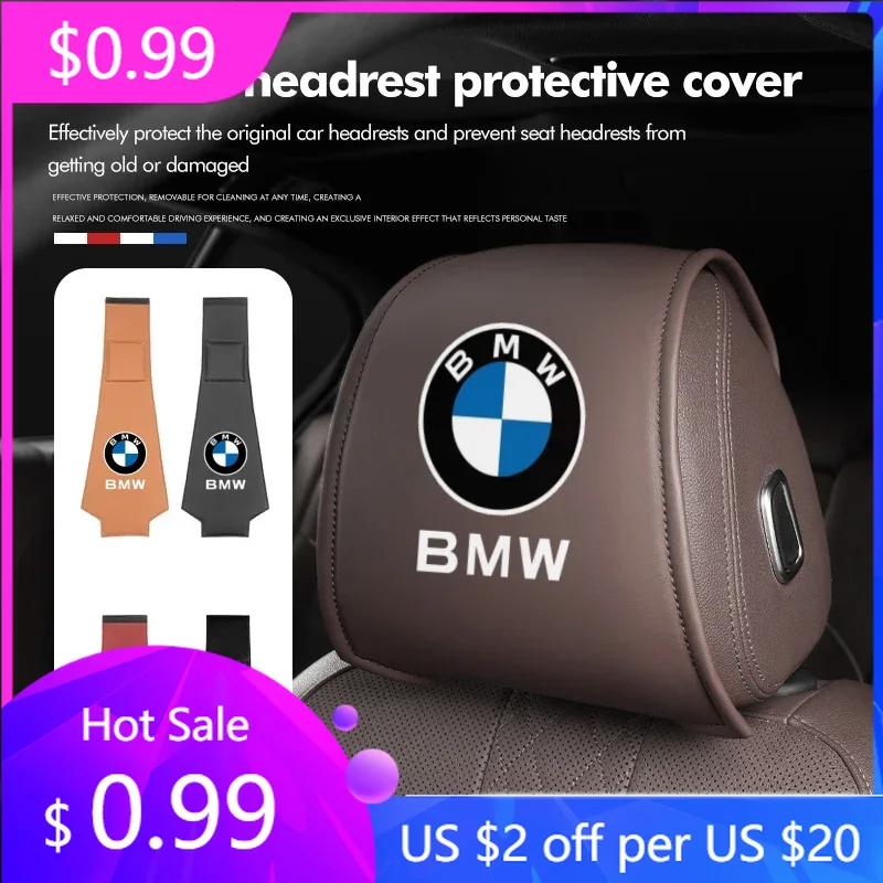 2025 Hot Car Seat Headrest Leather Pillow Protective Cover Accessories for BMW E30 E38 E39 E46 E60 E61 E90 X1 X3 X4 X5 X6 E70 E8