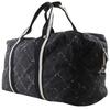CHANEL Travel line Boston bag black Nylon canvas Women Used