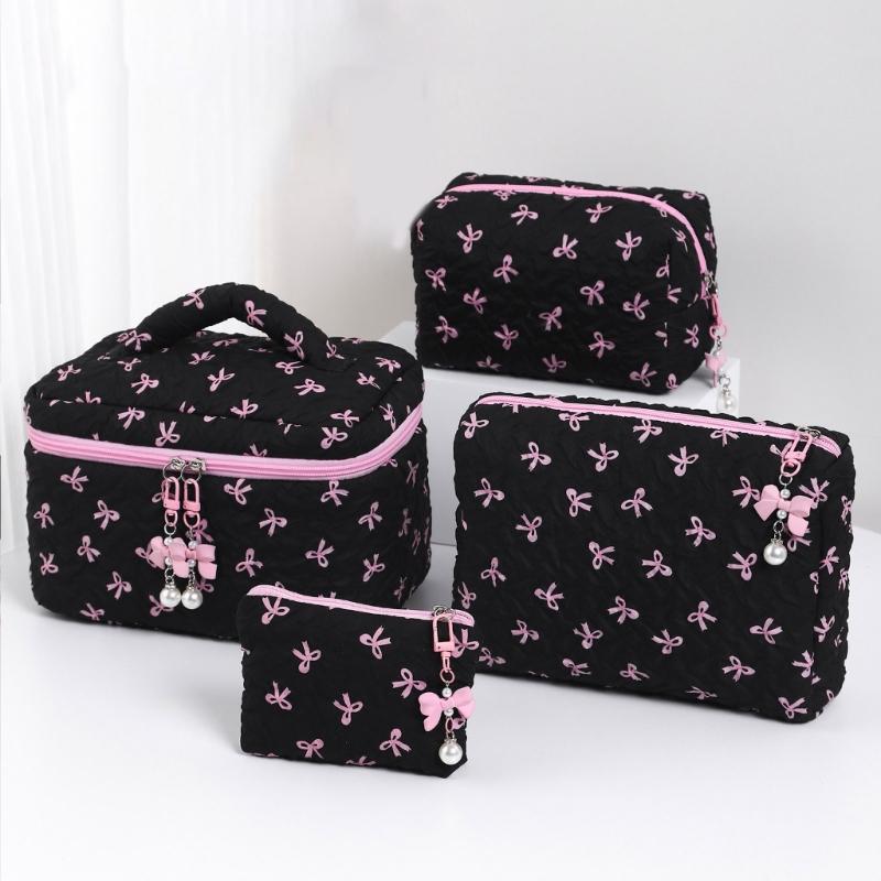 Cosmetic Bag Large Capacity Toiletry Bag Aesthetic Cosmetic Organizers Bows Makeup Bag Skincare Organisers for Women