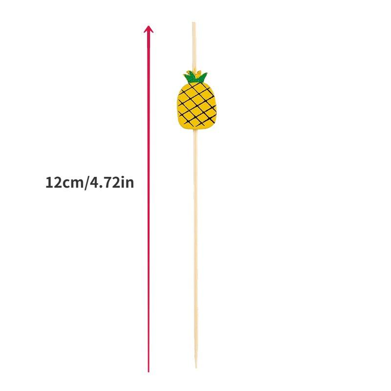 100 Pcs Disposable Bamboo Picks Food Fruit Cocktail Handmade Toothpicks Picnic Party Supplies Decoration.