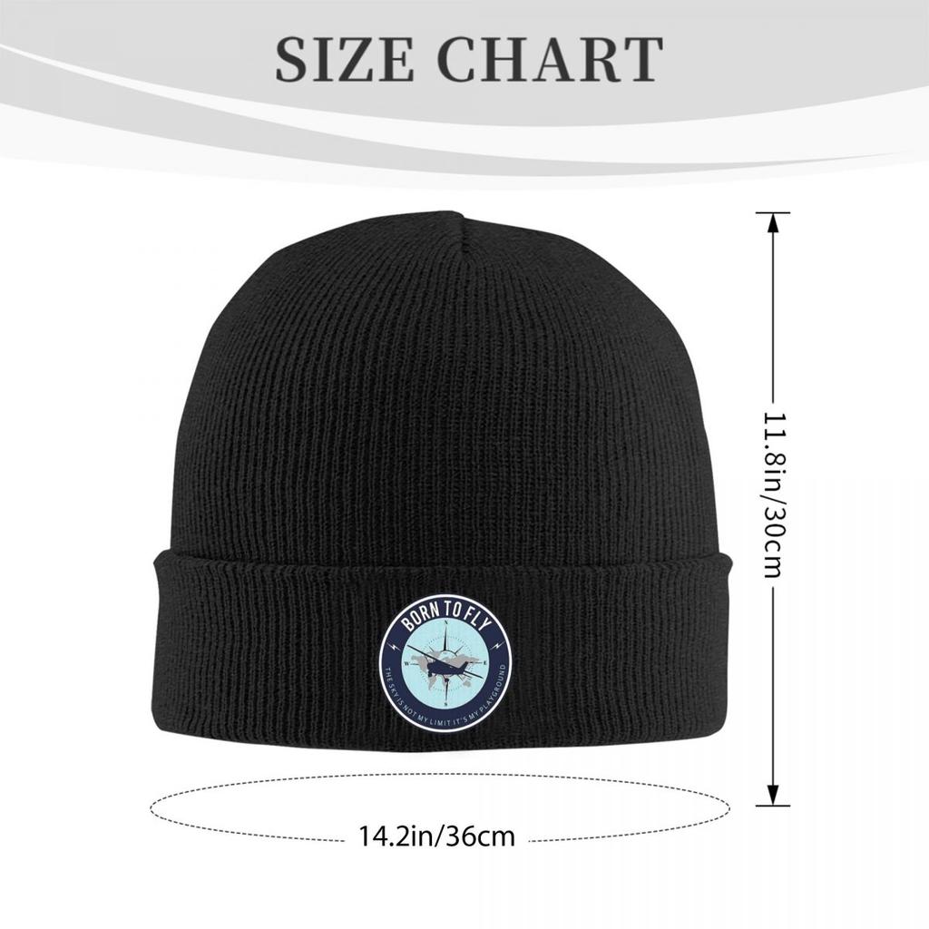 Born To Fly Flight Pilot Aviator Warm Knitted Cap Winter Knit Bonnet Hat Skullies Beanies Hip Hop Caps for Unisex