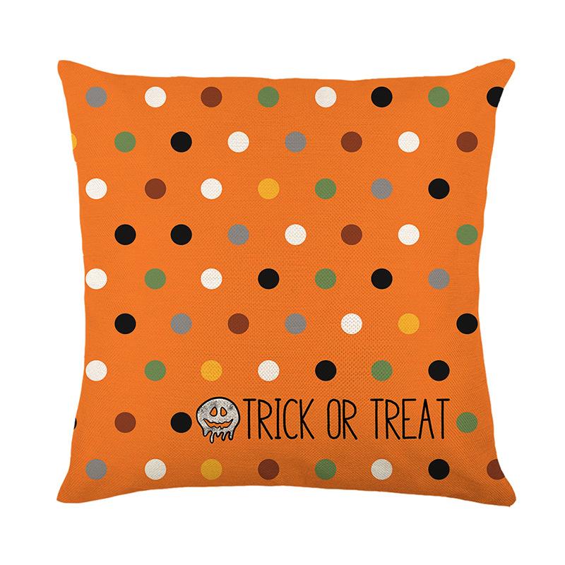 Halloween Pillow Cover Linen Printed Home Sofa Holiday Atmosphere Decorative Cushion Cover Pillow