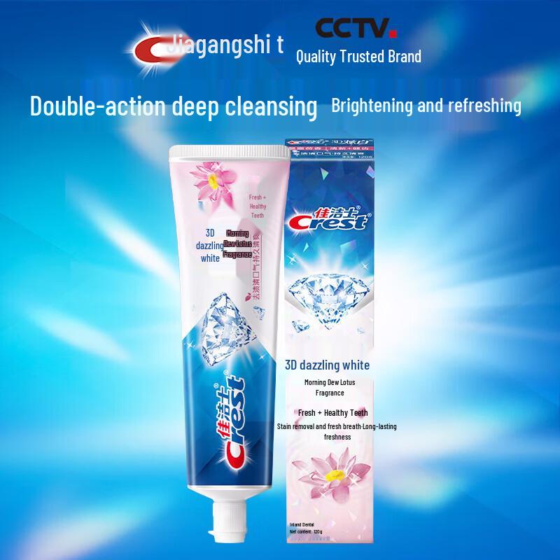 Crest 3D White Morning Dew Lotus Toothpaste 120g
