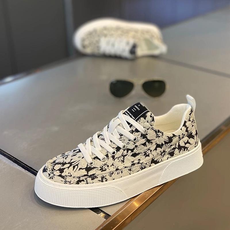 Men's Summer Canvas Sneakers: Breathable, Stylish, Thick-Soled Casual Sports Shoes