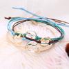 4Pcs/Set Boho Women Multicolor Multilayer Hollow Mountain Charm Bracelet Jewelry