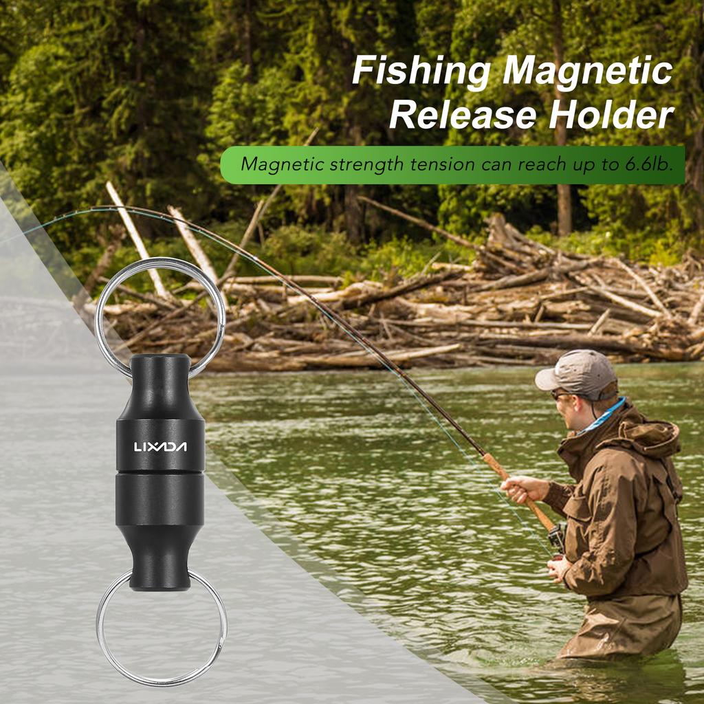 Lixada Fly Fishing Magnetic Net Release Holder Keeper Magnet Clip Landing Net Connector