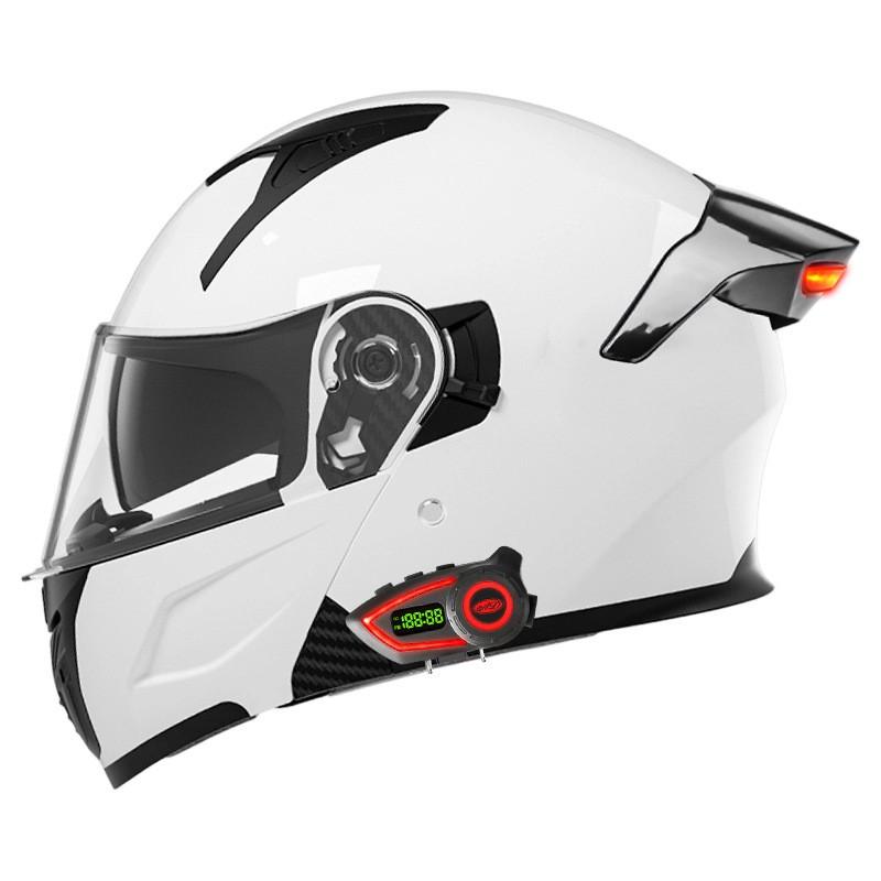 Bluetooth Gift Package AD Full Face Motorcycle Helmet Men 3C Certified With LED Taillight