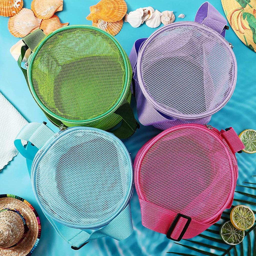 Beach swimming clothing storage bag sundries sorting beach bag shoulder backpack portable storage beach bag net bag