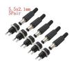 10 Pieces DC 12V Connector Power Plug Male Female Jacks Socket Nut Panel Mount DC Power Adapter Connector 5.5x2.1x9mm