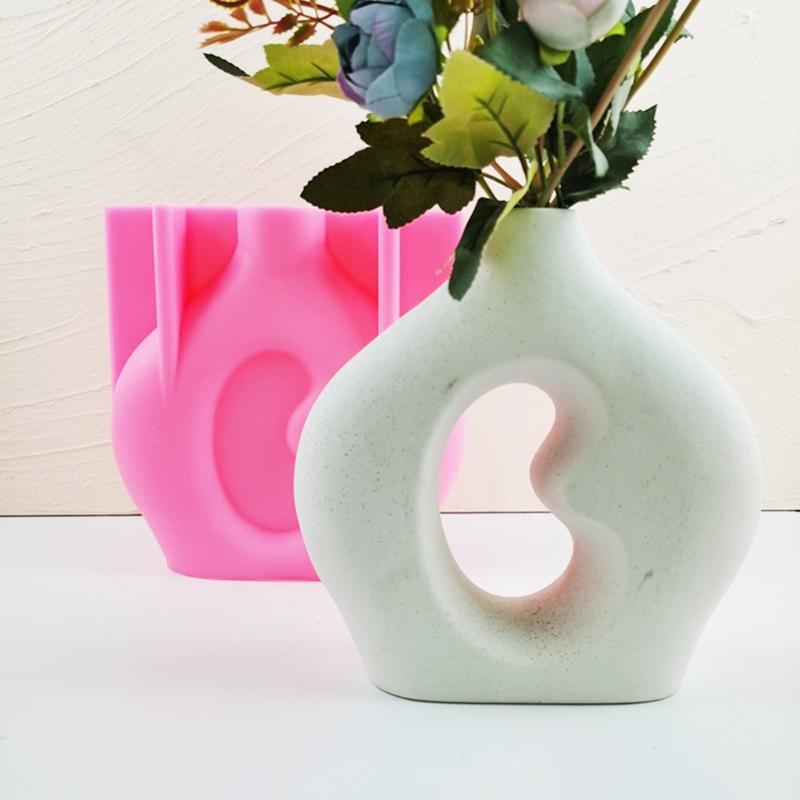 Silicone Flower Vase Resin Molds Arch-Round Vase Molds for Storage Bottle Candle Holder Epoxy Resin Casting Mold DIY Art