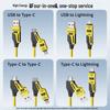 65W Lightning Magic Spring 4-in-1 Fast Charging Cable for Apple Devices
