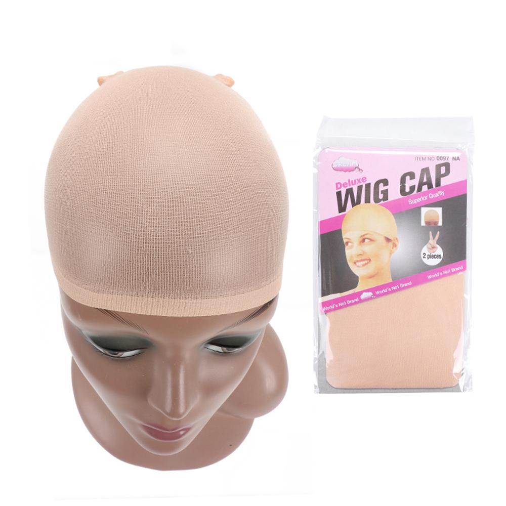 Color Mesh Weaving Beige Stretchable Free Size Stocking Hair Net Wig Cap Hairnets Hair Accessories
