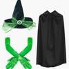 Witch Adult Halloween  Cosplay Costume With Hat Gloves Cloak Party Performance