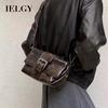 IELGY Melade Style Baguette Bag Retro All-Match Hot Girl Texture Portable Underarm Small Square Bag