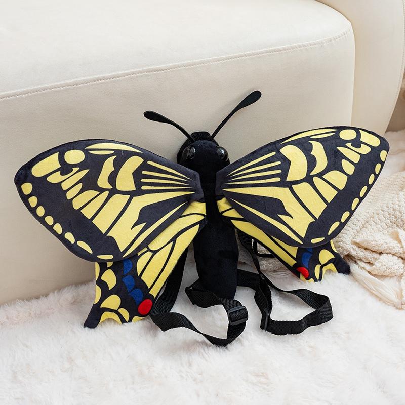 Mooie Vlinder Pluche Rugzak Schattige Insect Vlinder Pluche Speelgoed Zachte Kleurrijke Vlinders Pop Creatief Insect Knuffel Speelgoed 35x55cm