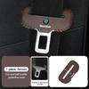 cqmes7 For Skoda PU Leather Car Seat Belt Buckle Clip Cover Protector Anti-Scratch Case Kodiaq Fabia Kamiq Karoq Octavia 2 3 Rapid