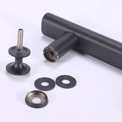 Knobs Door Handle Bathroom Bathtub Stylish 145mm 5.5mm Bolt Black Flat Part Stainless Steel For Shower Enclosures
