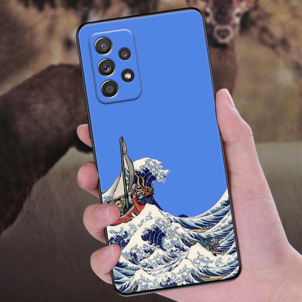 Japanese Art Hokusai kanagawa Great Wave Cover Galaxy A53 5G Case For Samsung A54 A52 A52S A51 A55 A73 A72 A35 A32 A33 Back Case