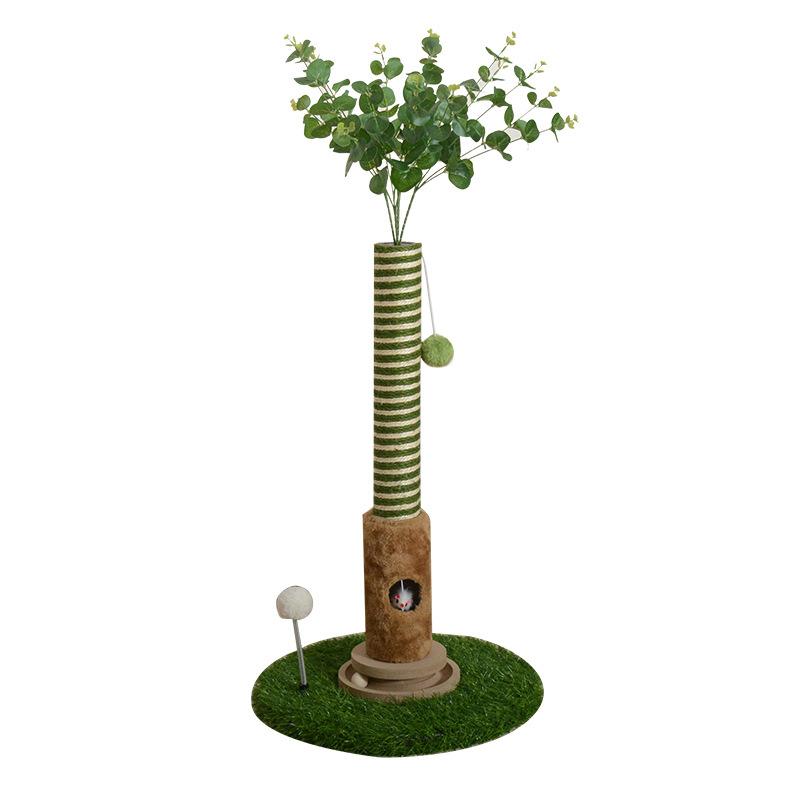 Sisal Cat Scratching Post Pet Cat Tree Climber Durable Scratcher Toy for Kittens to Grind Claws & Relieve Itch No Litter Mess