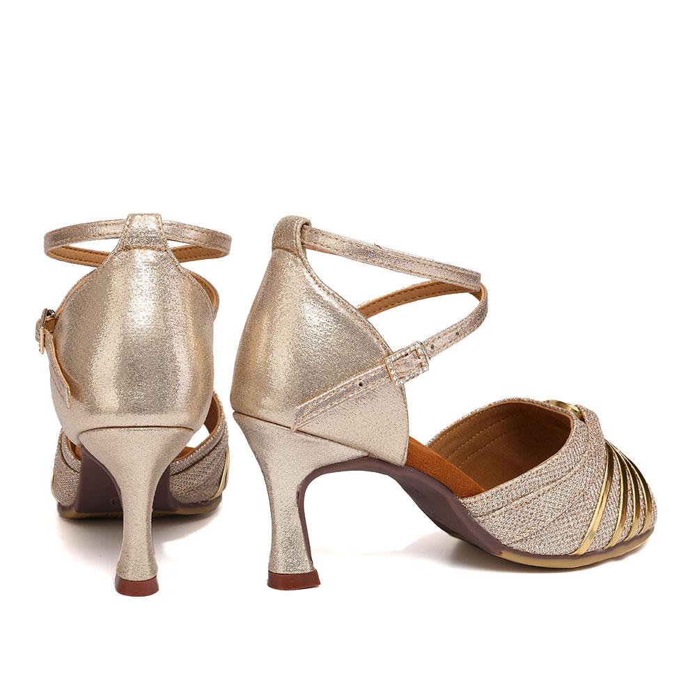 Women's Girls Latin Dance Shoes Ballroom Tango Salsa Party Shoes for Ladies High Heel 7CM