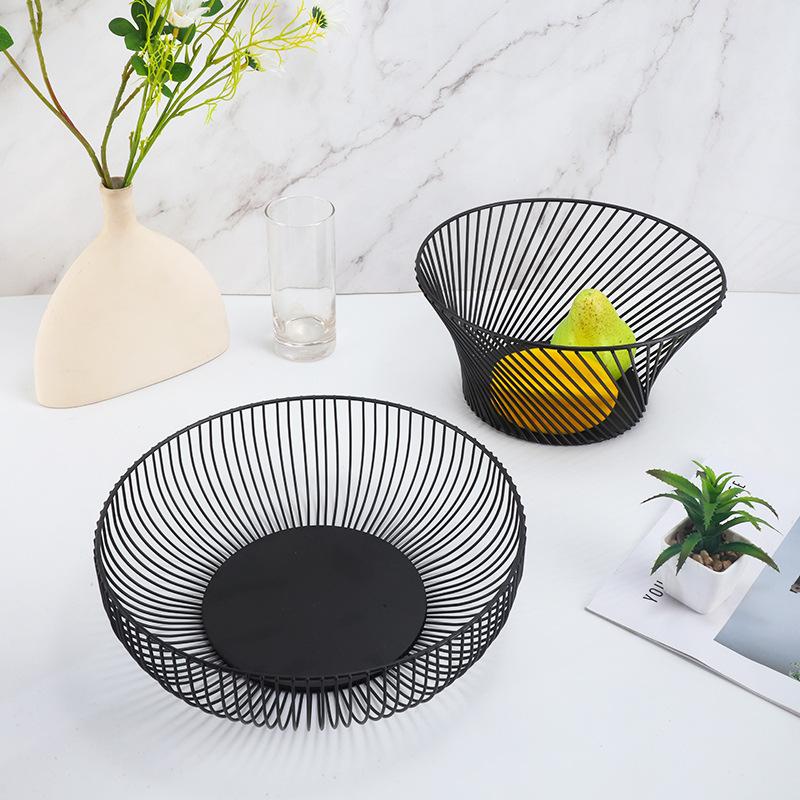 Nordic Iron Fruit Basket Modern Creative Household Living Room Single Light Normal Surface Inside Base Fixed Keep