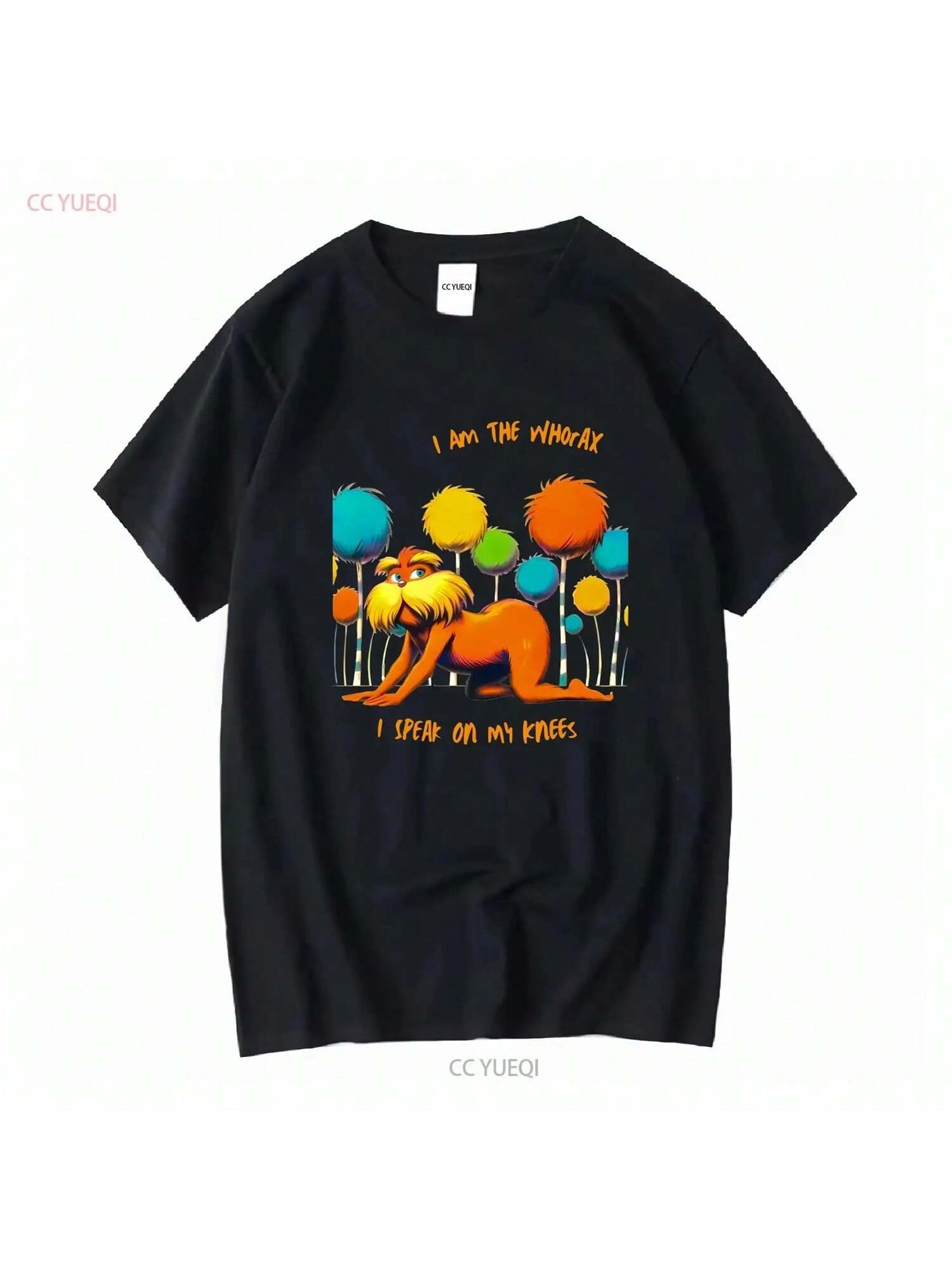 Whorax Lorax Пародия Смешная Футболка Шуточный Подарок Whorecrux С длинным или коротким рукавом Винтажная Стирка Мужская Удобная Уличная Одежда S разноцветный