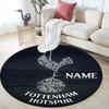 Custom Name,Tottenham Hotspur pattern round rug,Carpet Rug for Living Room Bedroom Playroom ,Non-slip Floor Mat,Holiday Gifts and Birthday Gifts.