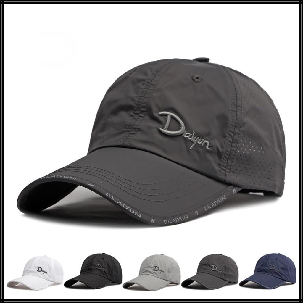 CZA297 [White Fang] Cap, Outdoor, Sports, Hat, Simple, Stylish, Outdoor, Men, Women, (Light Gray)