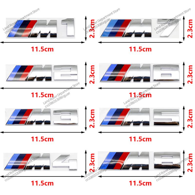 Gloss Black M Emblem Car Trunk Badge Sticker Letter Logo For BMW M1 M2 M3 M4 M5 M6 M7 M8 1 2 3 4 5 6 7 8 Series X3 Accessories