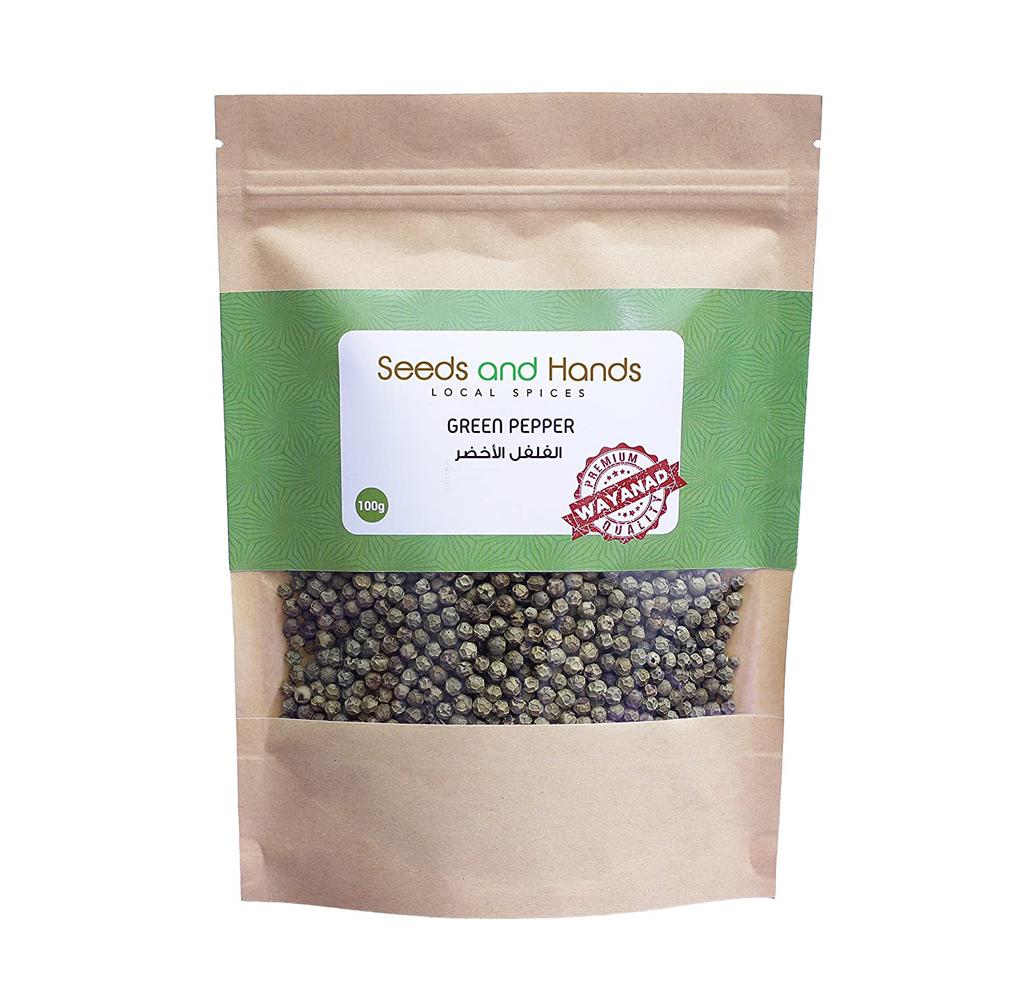 Зеленый Перец (100 г), Green Pepper,  Seeds and Hands