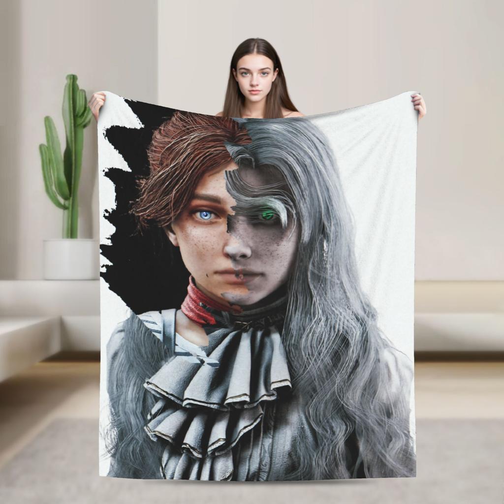 Warm Soft Blankets Airplane Travel Clair Obscur Expedition 33 Game Bedding Throws Flannel Bedspread For Home Decor Sofa Bed