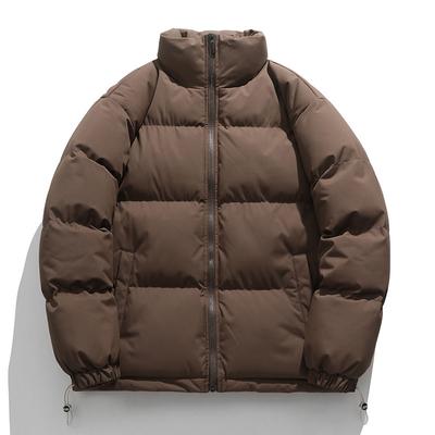 Solid Color Stand-up Collar Thickened Cotton-padded Clothes, the Same Youth Casual Loose Cotton-padded Clothes for Men and Women, Couple Jackets