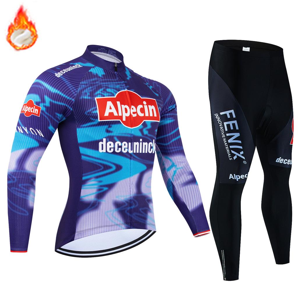 2026 Pro Team Winter Thermal Fleece Cycling Jersey Set Long Sleeve Bicycle Clothing MTB Bike Wear Maillot Ropa Ciclismo Cycling
