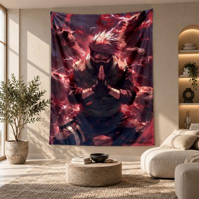 Dekoratives Wandbehang, Kakashi Hatake Aufdruck Wandkunst, Leichte Wanddekoration Für Schlafzimmer Hintergrund
