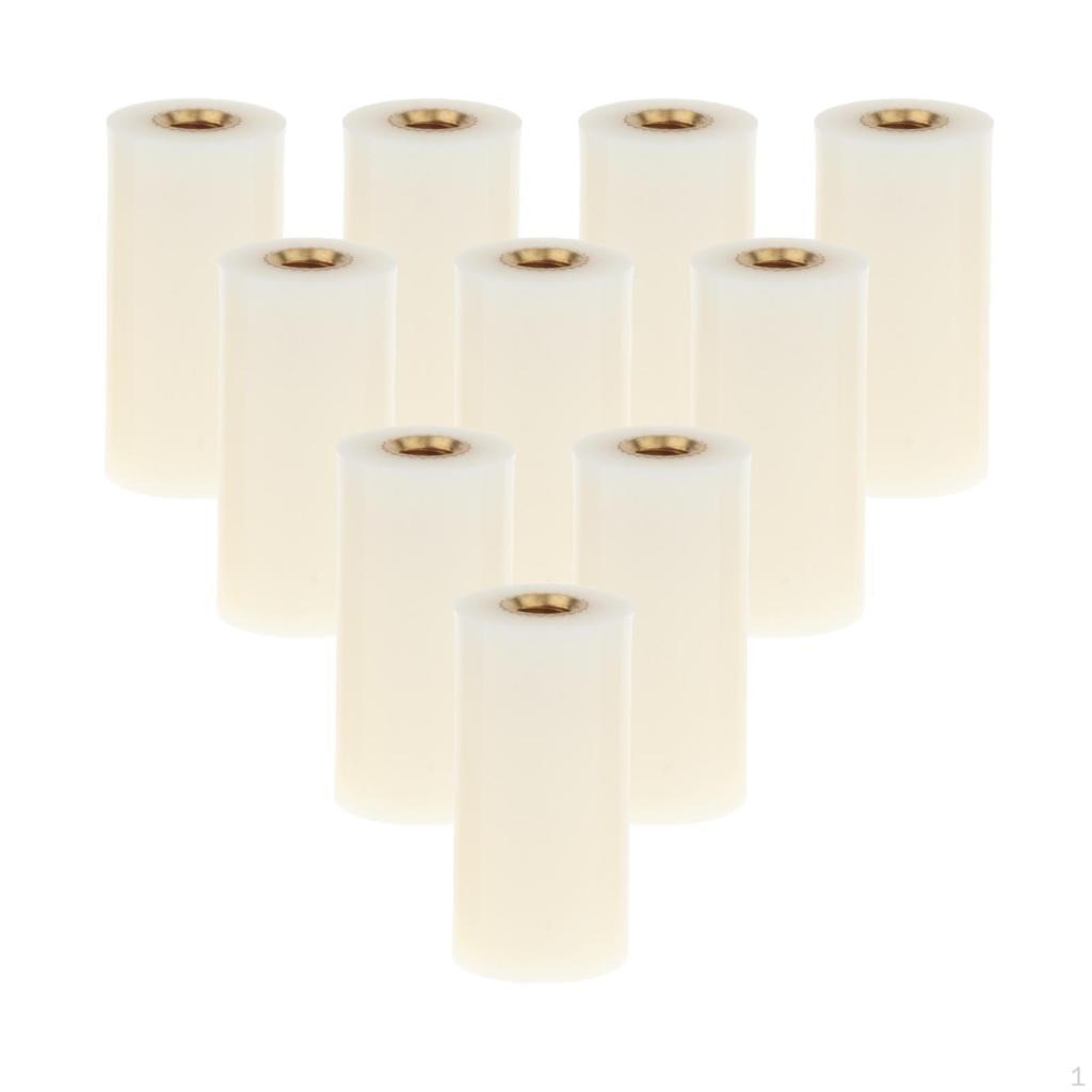 10 Pieces Billiard Cue Sticks Ferrule Tube Screw on Pool Tips Portable for