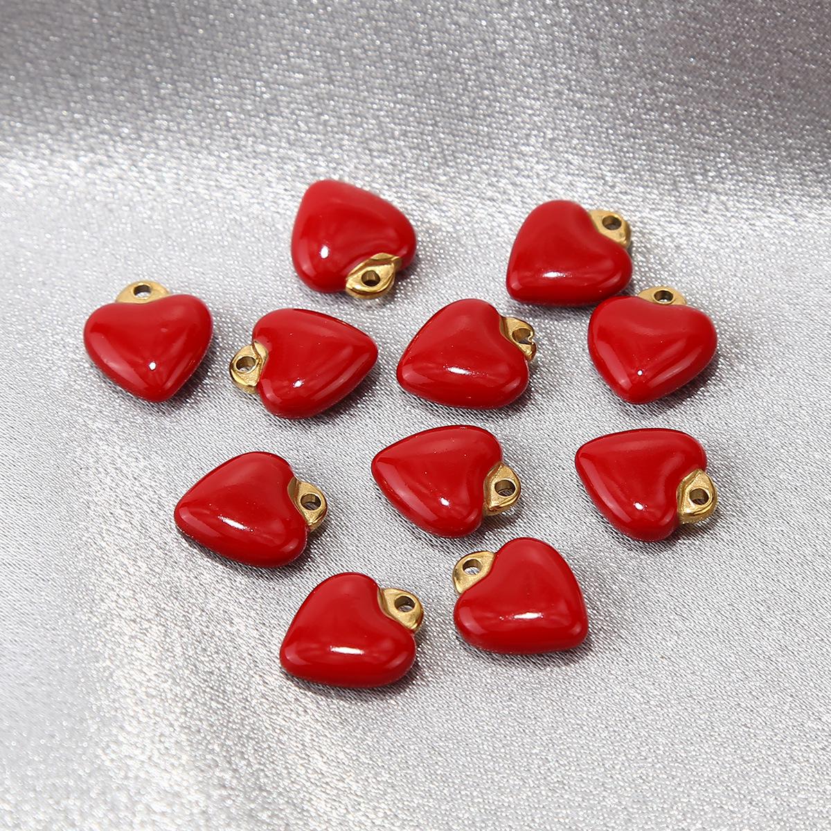 

Ожерелье с подвеской в форме сердца, позолоченное 18 карат - нержавеющая сталь, ювелирный аксессуар ручной работы своими руками 1 piece