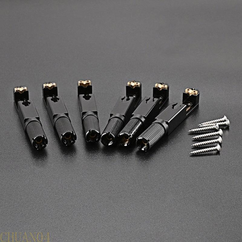 

A1A2 Electric Guitar String Bridge 6-Saddle Hardtail Bridge Saddle Eletric Guitars Top Load Tailpieces Replacement China Mainland