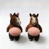 Cartoon Horse Stickers Horse Belly Sticker Squeezeable 3D Stickers Anti-Collision Pads Multifunctional Silicone Self-Adhesive