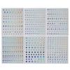 6Pcs Y2K Irregular Star Manicure Decals Gold Silver Color Letters Nail Decorations  Nail Supplies