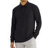 European and American Style Men's Spring Autumn Long Sleeve T-shirt Solid Buttoned Turn Down Collar Polo Shirt